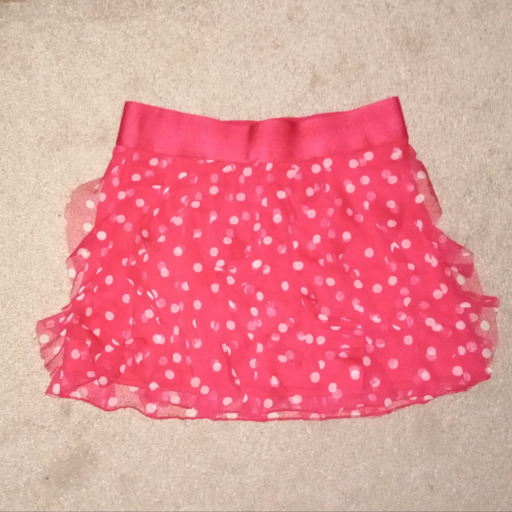 Girls justice red and white polka-dot skirt